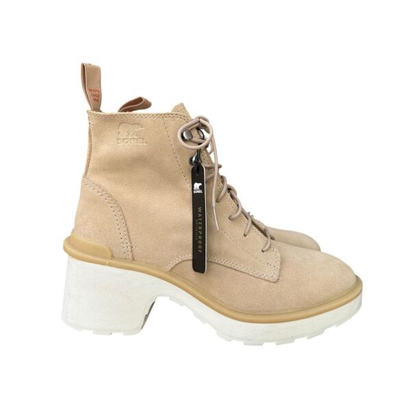 Sorel Hi-Line Chelsea Leather Boot in ceramic chalk size 8.5 - Picture 2 of 9